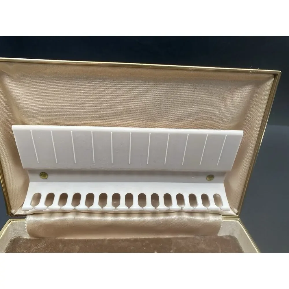 Vintage Farrington Genuine Men’s Jewelry Box Mid Century Case Tie Bar/Cuff Link
